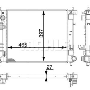 Kühlmittelkühler HYUNDAI IX20 - MAHLE