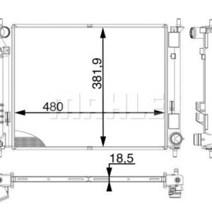 Kühlmittelkühler HYUNDAI I20 - MAHLE