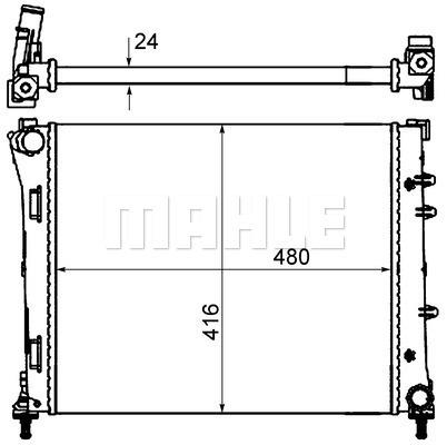 Kühlmittelkühler FIAT 500 1.2 - MAHLE