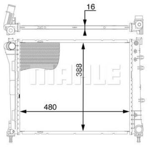 Kühlmittelkühler FIAT PANDA 0.9 TWIN - MAHLE
