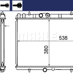 KRADYATÖR 307-407-C4-C5-BERLINGO-PARTNER1.6-1.8-2.0 HDİ AC KLİMASIZ MEK 380x552x26 - MAHLE