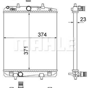 Kühlmittelkühler PSA107 / C1 / Toyota Aygo - MAHLE