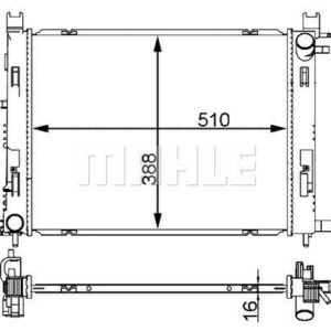 Kühlmittelkühler RENAULT CLIO - MAHLE