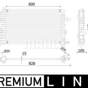 Kühlmittelkühler OPEL ASTRA H 1.4 / 1.8 - MAHLE