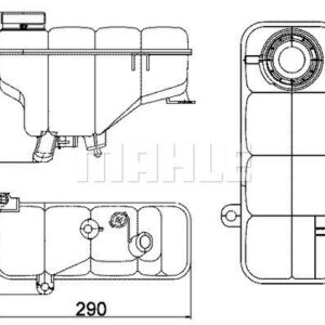 RADYATOR YEDEK SU DEPOSU MERCEDES W202 S202 C208 A208 - MAHLE