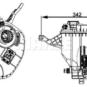 YEDEK SU DEPOSU BMW F01 F02 F10 N52 N53 - MAHLE