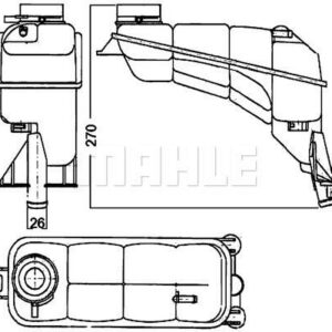 RADYATOR YEDEK SU DEPOSU MERCEDES E-CLASS W210 S210 - MAHLE