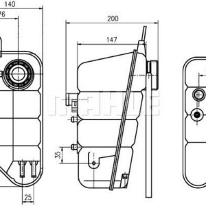 RADYATOR YEDEK SU DEPOSU MERCEDES W220 W463 - MAHLE