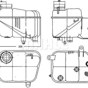 RADYATOR YEDEK SU DEPOSU MERCEDES S-CLASS W140 C140 - MAHLE