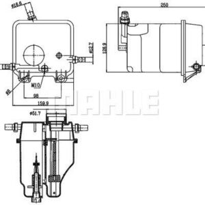 YEDEK SU DEPOSU BMW N62 B44 B48 X5 E53 RANGE ROVER 3 L322 3.0D 02 12 RANGE ROVER 3 L322 4.4 02 05 - MAHLE