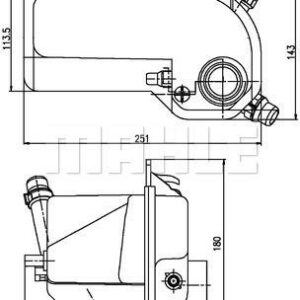 RADYATOR SU DEPOSU BMW E53 M54 M62 - MAHLE