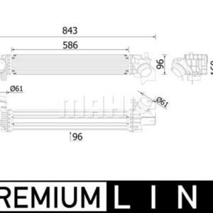 TURBO RADYATORU B38 BMW F40 F44 F45 F46 F48 F39 MINI B36 B38 F54 F55 F56 F57 F60 PREMIUM LINE - MAHLE