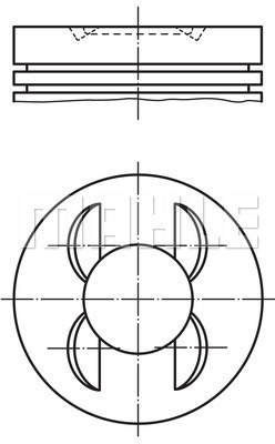 PİSTON COMPLETE 90.15 MM MERCEDES-BENZ - MAHLE