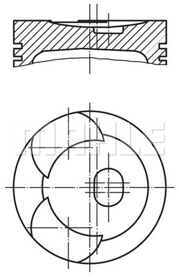 PİSTON COMPLETE 87 MM MERCEDES-BENZ - MAHLE