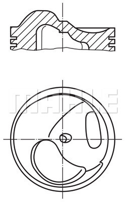 PİSTON COMPLETE 95 MM PORSCHE - MAHLE