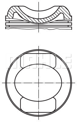 PİSTON COMPLETE 100 MM PORSCHE - MAHLE