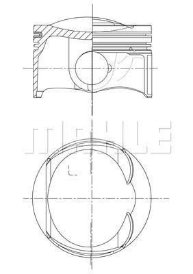 PİSTON COMPLETE 82.5 MM VW - MAHLE