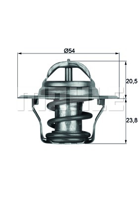 TERMOSTAT BORA-CADDY-GOLF-PASSAT-POLO-T5-SHARAN-OCTAVIA-FABIA-TOLEDO-IBIZA-CORDOBA-A3-A4-A6-TT 87C - MAHLE