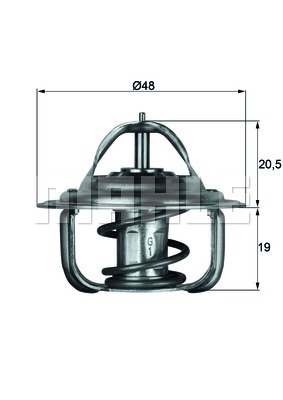 TERMOSTAT CORSA A-B-ASTRA F-G-VECTRA A-B-ASCONA C-KADETT E-CIELO-LANOS V1542/1 92C - MAHLE