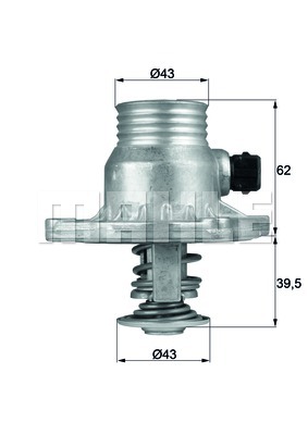 TERMOSTAT 105 BMW E38 E39 M60 62 - MAHLE