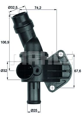 TERMOSTAT KOMPLE GOLF V-PASSAT-A3-ALTEA-LEON-TOLEDO III-OCTAVIA- 2.0 FSI 87C - MAHLE