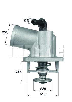 TERMOSTAT KOMPLE ASTRA G-CORSA B-TIGRA-ZAFIRA 1.4-1.4 16V-1.6-1.6 16V 92C - MAHLE