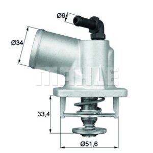 TERMOSTAT KOMPLE ASTRA G-CORSA C-VECTRA B-C-MERIVA-ZAFIRA-1.4-1.6-1.4 16V-1.6 16V 92C - MAHLE