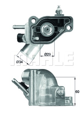 TERMOSTAT KOMPLE VECTRA B-C-ASTRA G-H-CORSA C-ZAFIRA SAAB 9-3 1.8-1.8 16V 92C - MAHLE