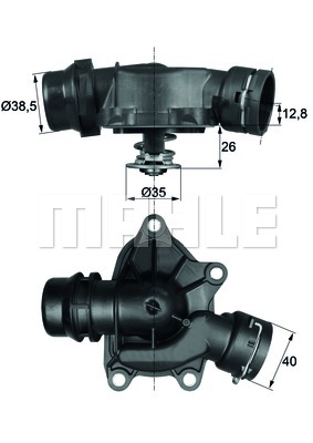 TERMOSTAT 88 BMW E38 E39 M57 D30 - MAHLE