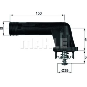 TERMOSTAT 95 C BMW E34 E36 M43 - MAHLE