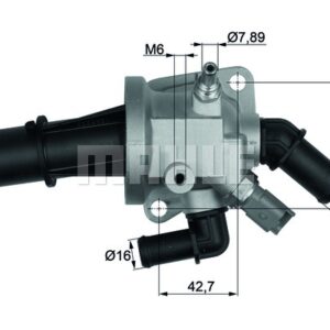 TERMOSTAT KOMPLE G852.88 ALBEA-DOBLO-PALIO-1.3 CORSA C-COMBO-MERIVA 1.3 CDTI MŞRLÜ 88C TI153.88 - MAHLE