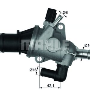 TERMOSTAT KOMPLE STILO 1.8 16V 01-08 - PUNTO 1.8 99 88C G911.88 ALFA 156 1.6 1.8 2.0 147 - MAHLE