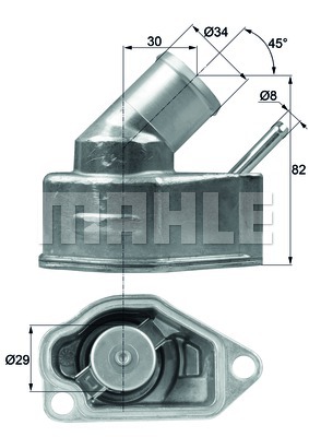 TERMOSTAT KOMPLE ASTRA F-G-VECTRA A-B 2.0 16V-1.8 16V 92C - MAHLE