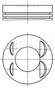 MOTOR PİSTON SEGMAN 0.60 P406 XU10 J4R 86.60 - MAHLE