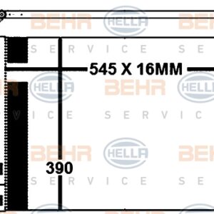 KLİMA KONDENSERİ GOLF VII 1.2TSI-1.4TSI-1.6TDI-2.0 GTI-2.0TDI 12 545x390x16 - MAHLE