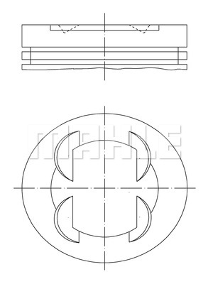 PISTON SEGMAN 86.4 mm BMW S50 B32 E36 M3 3.2 - MAHLE