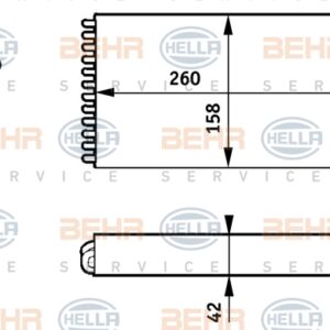 KALORİFER RADYATÖRÜ MGN 97-99 SCENIC 01-03 1.4-1.6-1.9-2.0 16V 260x158 - MAHLE