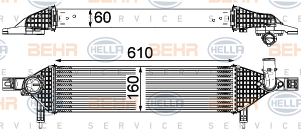 TURBO RADYATÖRÜ INTERCOOLER NISSAN QASHQAI 2 1.6 DCİ 11 Tüm Teker.Çekişler İçi n 610x160x60 - MAHLE