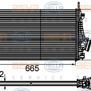 TURBO RADYATÖRÜ INTERCOOLER INSIGNIA 1.6T-2.0T-2.8 V6-2.0 CDTİ 08 665x362x32 - MAHLE