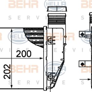 TURBO RADYATÖRÜ INTERCOOLER A6 4F5. C6 200x202x62 - MAHLE