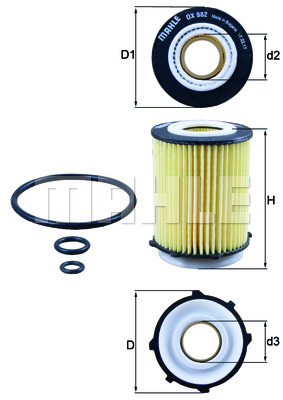 YAG FILTRESI MERCEDES M270 M274 W204 W205 W176 W177 W246 W212 W213 - MAHLE