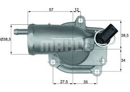 TERMOSTAT KOMPLE MERCEDES-BENZ E-CLASS T-Model S210 87C - MAHLE