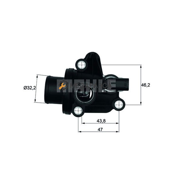 TERMOSTAT KOMPLE MERCEDES-BENZ A-CLASS W168 87C - MAHLE