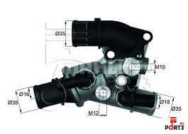 TERMOSTAT KOMPLE FIAT PUNTO 176 87C - MAHLE