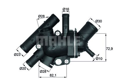 TERMOSTAT KOMPLE 88C KOMPLE KNG-MGN-CLIO II-LGN 1.9 DZL SENSÖR DELİKLİ - MAHLE