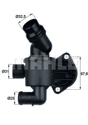 TERMOSTAT KOMPLE 87C A4-A5-A6 2.0 TDI 2009-- CAGA CAHA - MAHLE