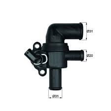 TERMOSTAT KOMPLE SMART FORTWO Coupe 450 90C - MAHLE