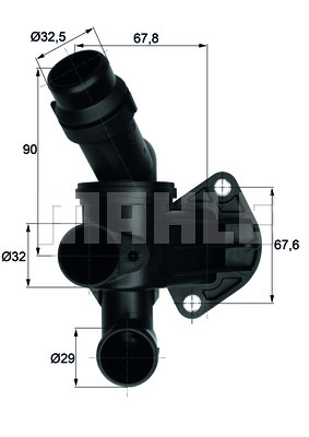 x TERMOSTAT KOMPLE 87C AUDI A4-A6 2.0TFSI 04 - MAHLE