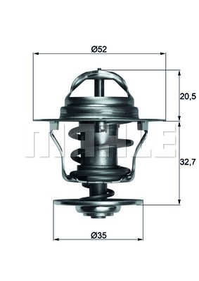 TERMOSTAT 88C FOCUS 1.4I- 16V-1.6I 16V-1.8I 16V-1.8TDCI 98 - MAHLE