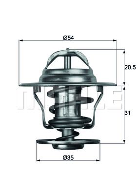 TERMOSTAT 92C VOLVO C70 97-02 S40 95-03 OMEGA A 2.4-2.6-3.0-REKORD D-E 2.0 D - MAHLE